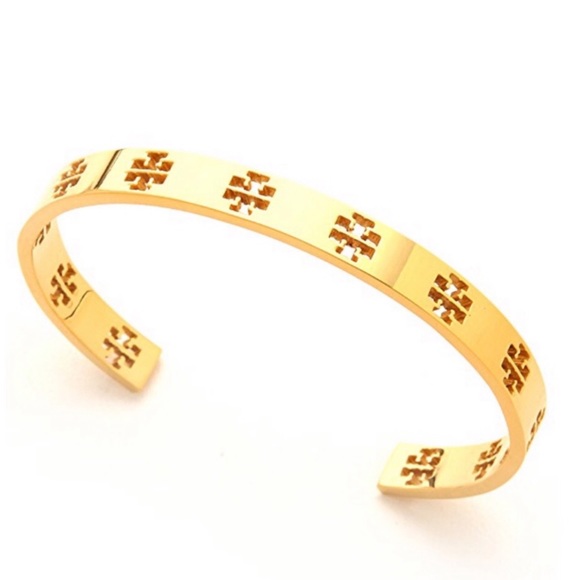 Tory Burch Jewelry - ✨NEW TORY BURCH✨PIERCED T LOGO CUFF BRACELET
